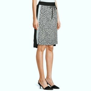 Leopard-Print Side Slit Midi Skirt - Size L - DKNY